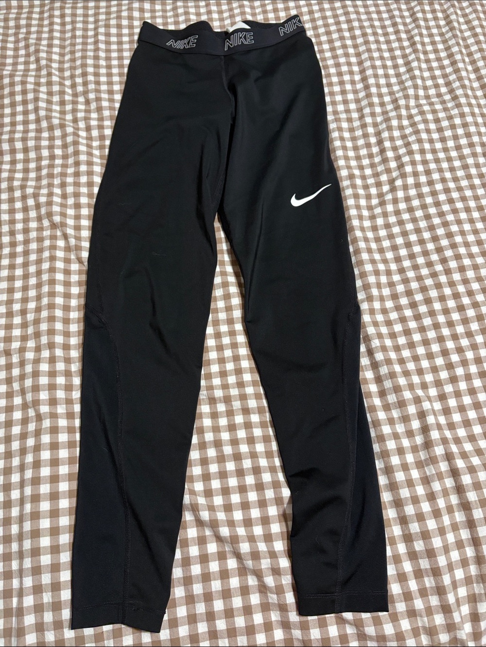 Nike Black Performance Leggings with White Swoosh